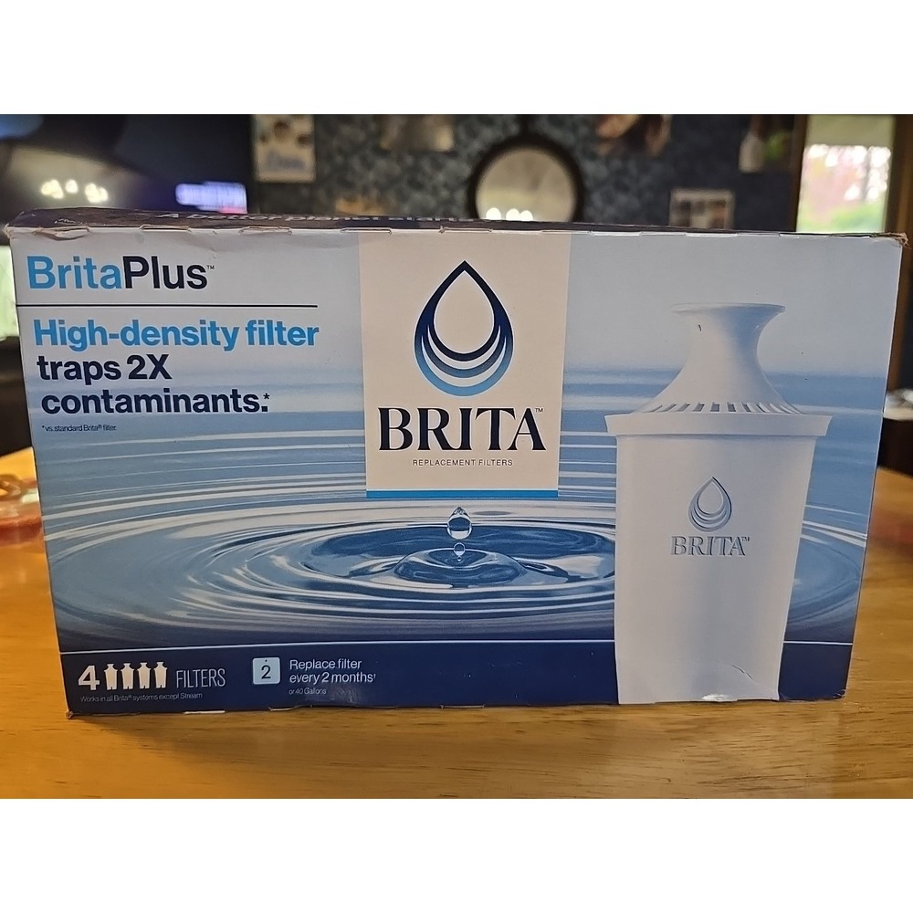 Brita‎ Plus Replacement Water Filters High-Density Pitchers 4-Pk x3  12 Sealed